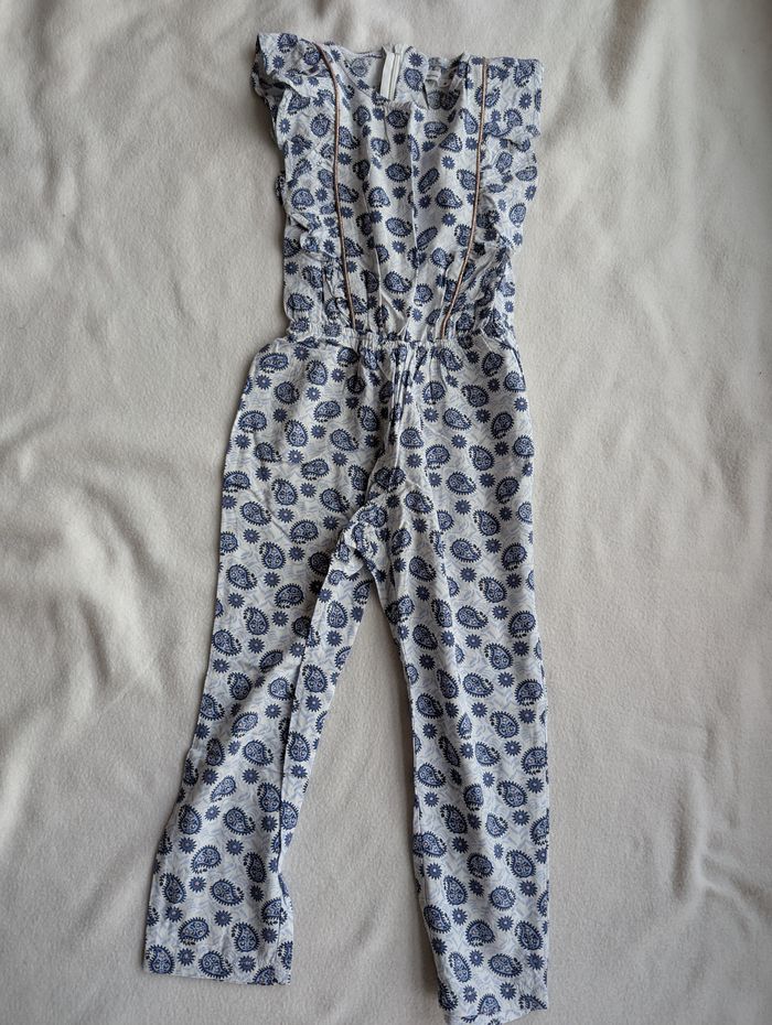 Combinaison bleu motif cachemire - 4A - Lulu castagnette