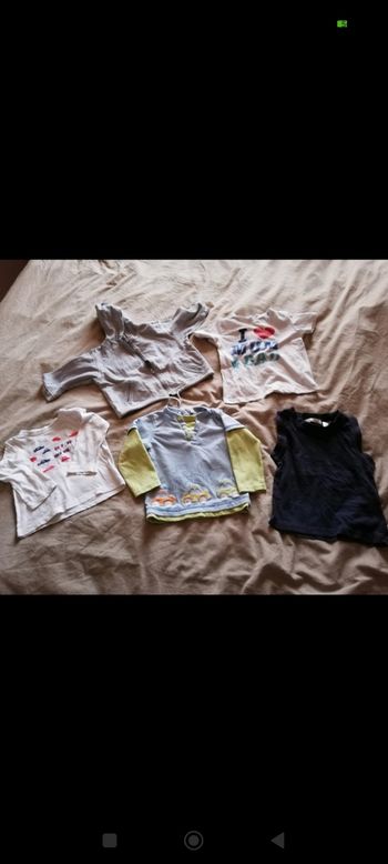 Lot 5pcs garçon marques diverses 18 mois défauts 1€