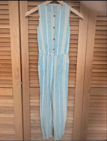 Combinaison lin fille été taille 10 ans 