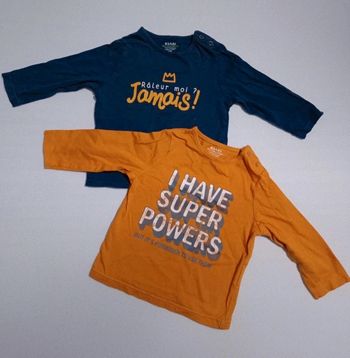 Lot 2 t-shirts Kiabi 6 mois