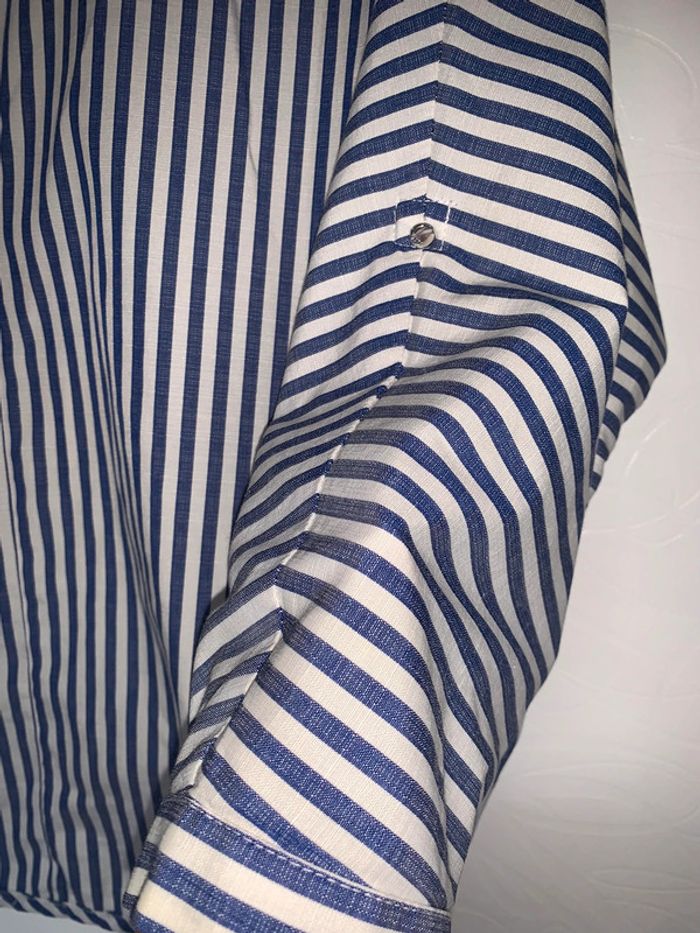 Chemisier/Blouse blanc bleu - photo numéro 6