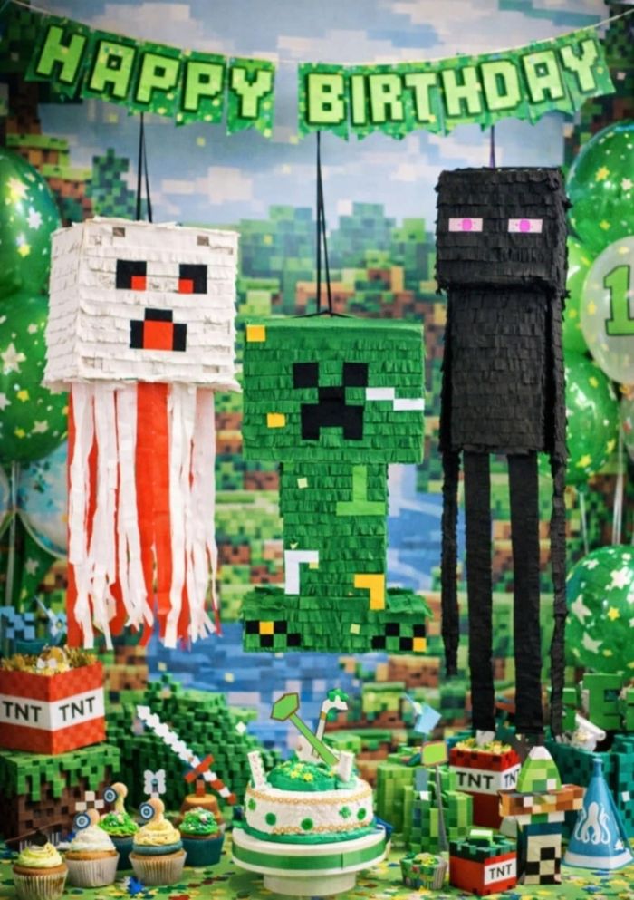 Pinatas XL anniversaire minecraft