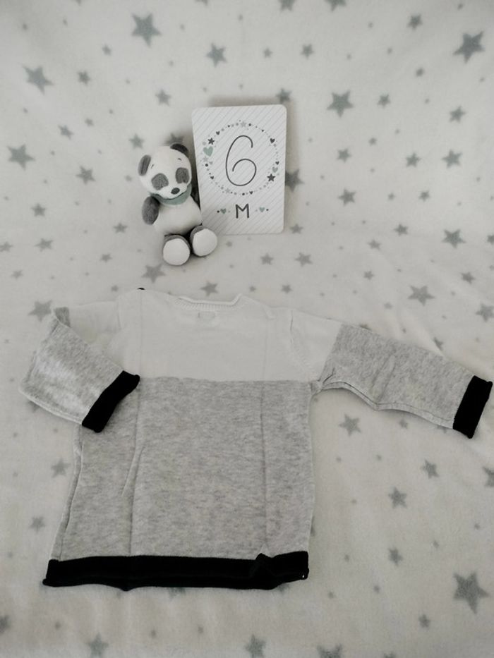 Ensemble pull fin et Jogging Noir et Blanc - photo numéro 4