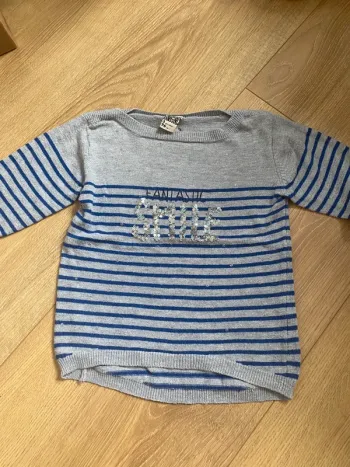 Petit pull fin et léger marinière esprit marin