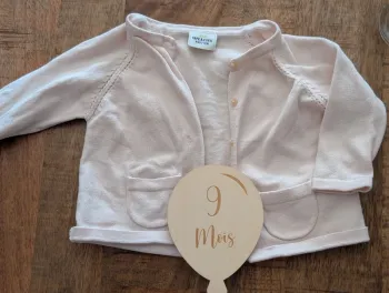 Gilet rose pâle