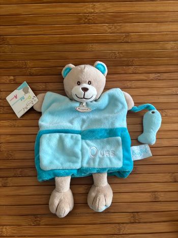 Neuf doudou marionnette ours o comme ours baby nat 