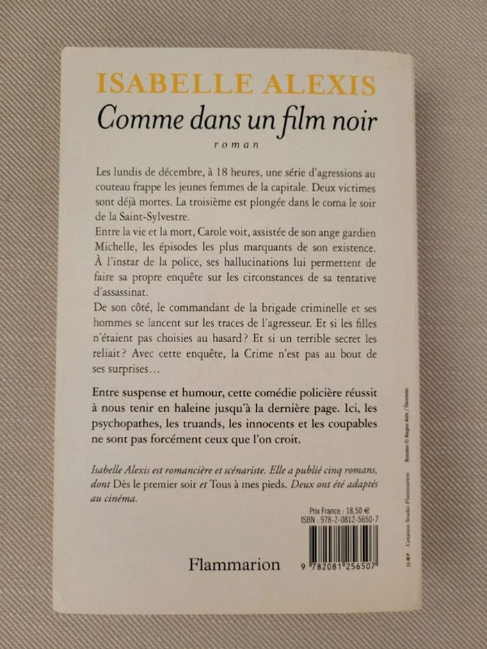 Livre " Comme dans un film noir " de Isabelle Alexis - photo numéro 2