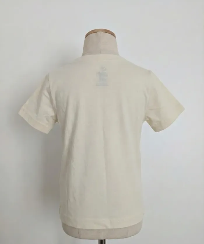 T-shirt Nike Crème Logo Graphique Bleu - Taille 4-5 Ans (Petite Tache) - photo numéro 2