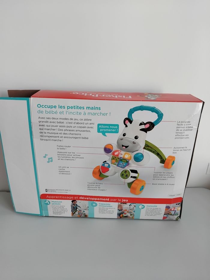 TROTTEUR Zèbre Sonore Eveil  Fisher Price 6 mois 🦓 - photo numéro 7