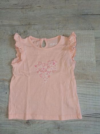 Tee shirt manche courte fille 12 mois