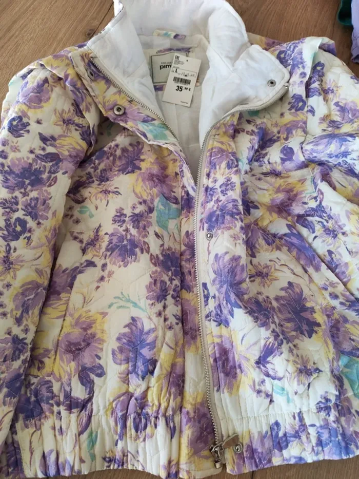 Veste bomber fleurie Pimkie neuve étiquette – Taille L – Style rétro Y2K - photo numéro 4