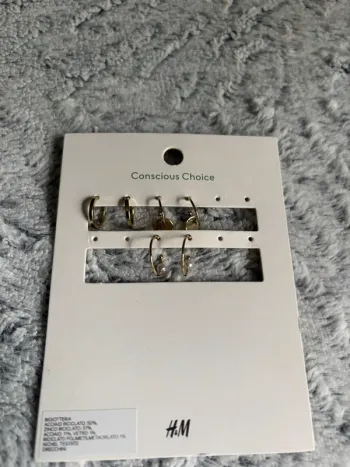 Lot de 3 boucles d’oreilles dorées créoles h&m