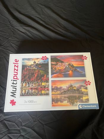 🧩 Puzzle Clementoni 3 x 1000 pièces – Paysages & Villages – Neuf 