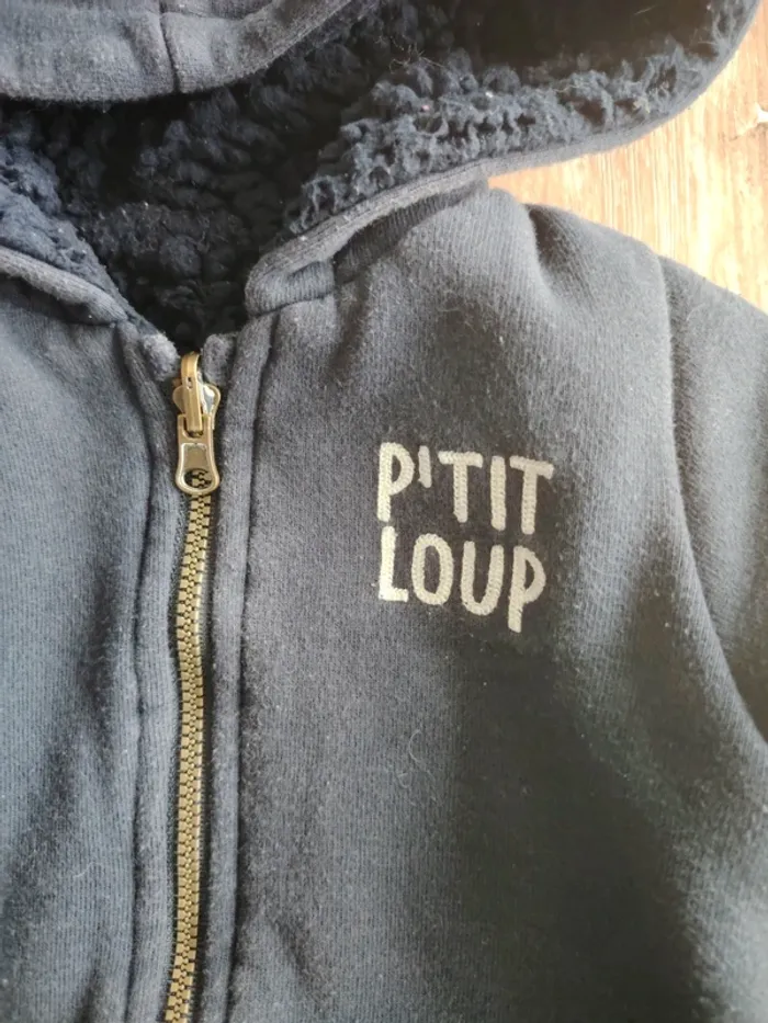 Gilet à capuche zippé épais garçon - photo numéro 2