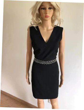 Robe noire neuve sans manches avec strass Morgan taille 38