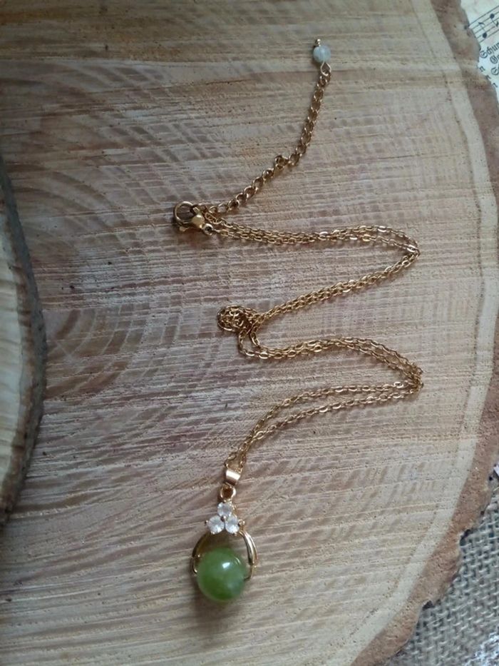 Collier de jade verte 💚. - photo numéro 3