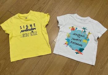 Lot de 2 t-shirts manches courtes 6 mois