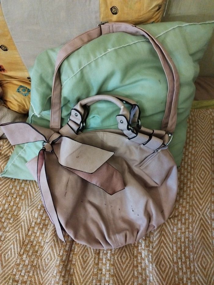 Sac bandoulière rose nœud coquette rond y2k - photo numéro 5