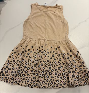 Robe léopard crème/beige/noir 3-4 ans 104cm Dopo Dopo girls