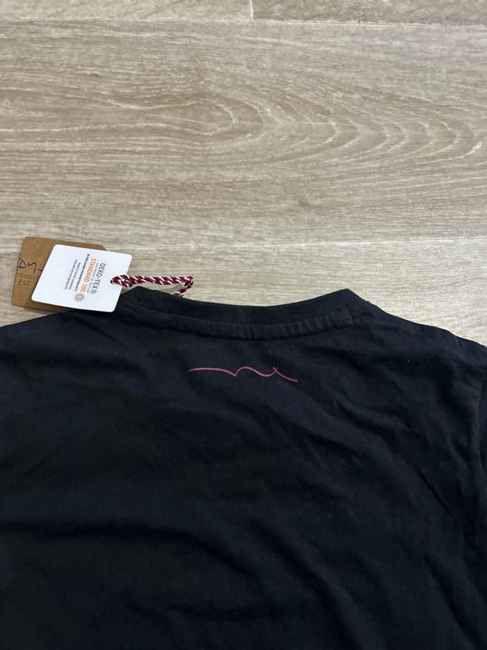 T-shirt Teddy Smith noir logo bleu ciel 7-8ans - photo numéro 4