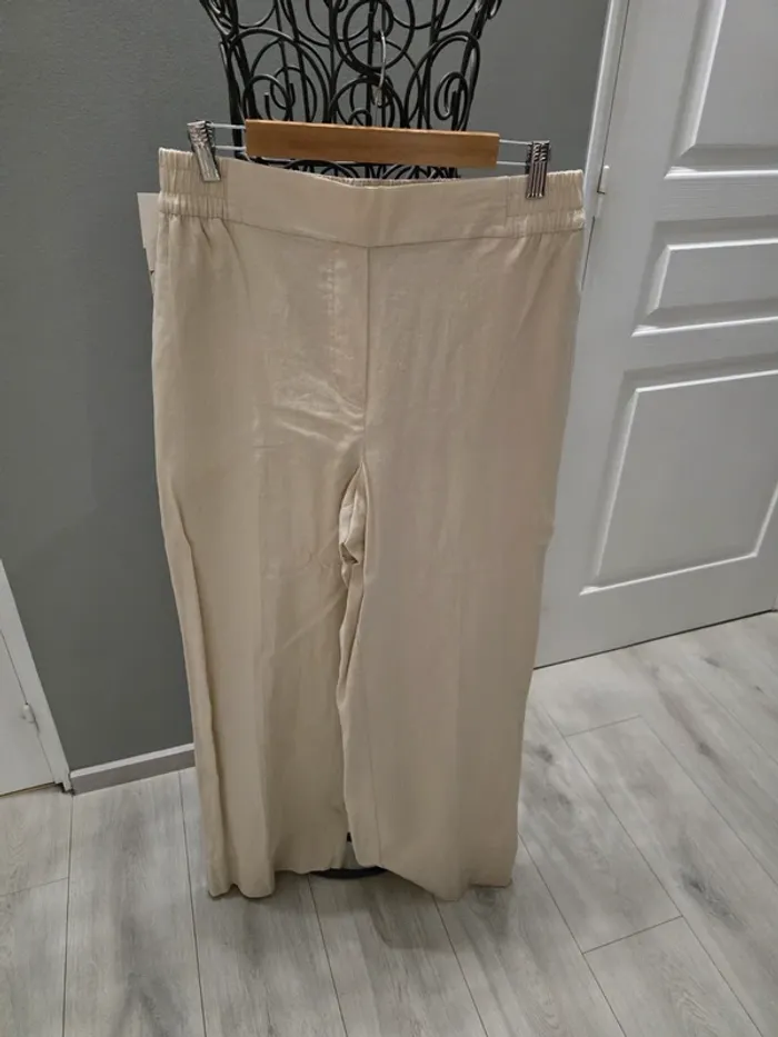 Pantalon Zara avec lin - photo numéro 2