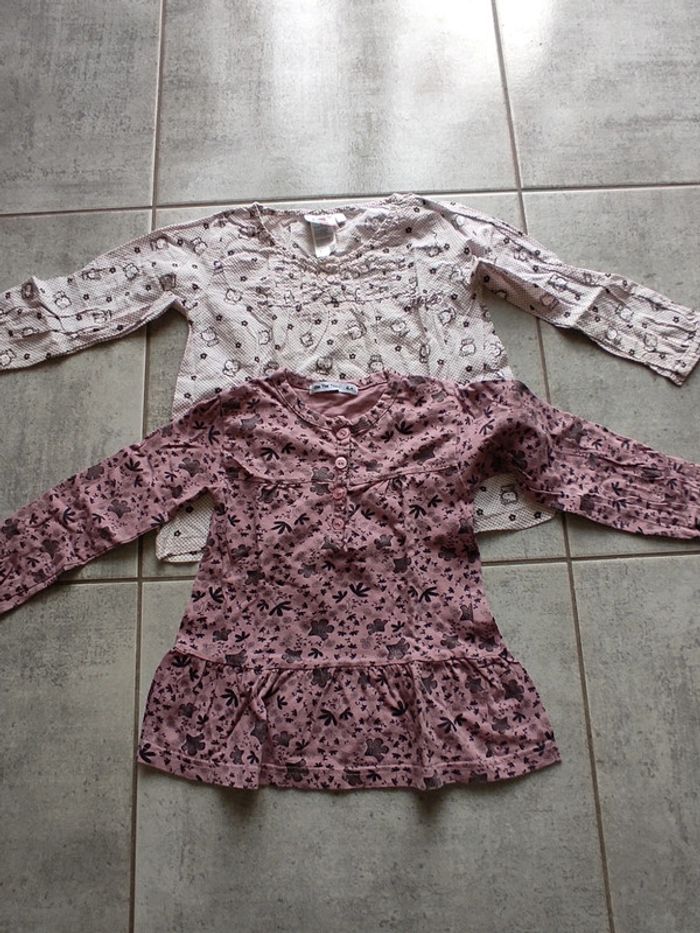 Lot de 2 blouses à manches longues 8 ans