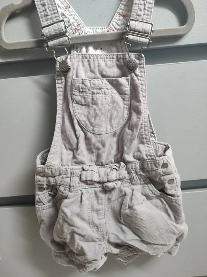 Salopette short velour