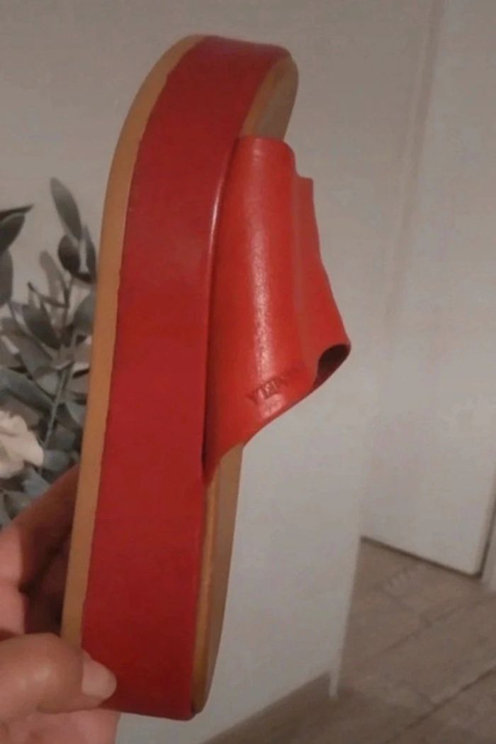 Mules cuir rouge Carmela - photo numéro 5