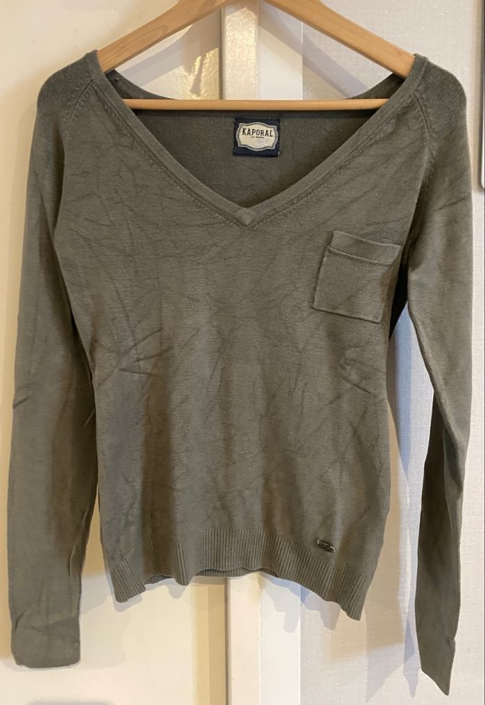 Pull femme kaki - photo numéro 3