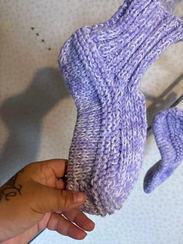 Chaussette fais main taille - photo numéro 3