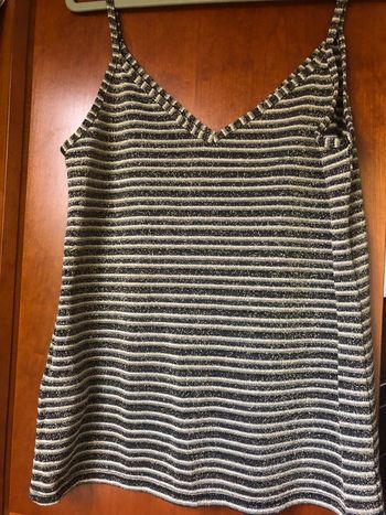 Top débardeur noir argenté 40 Promod