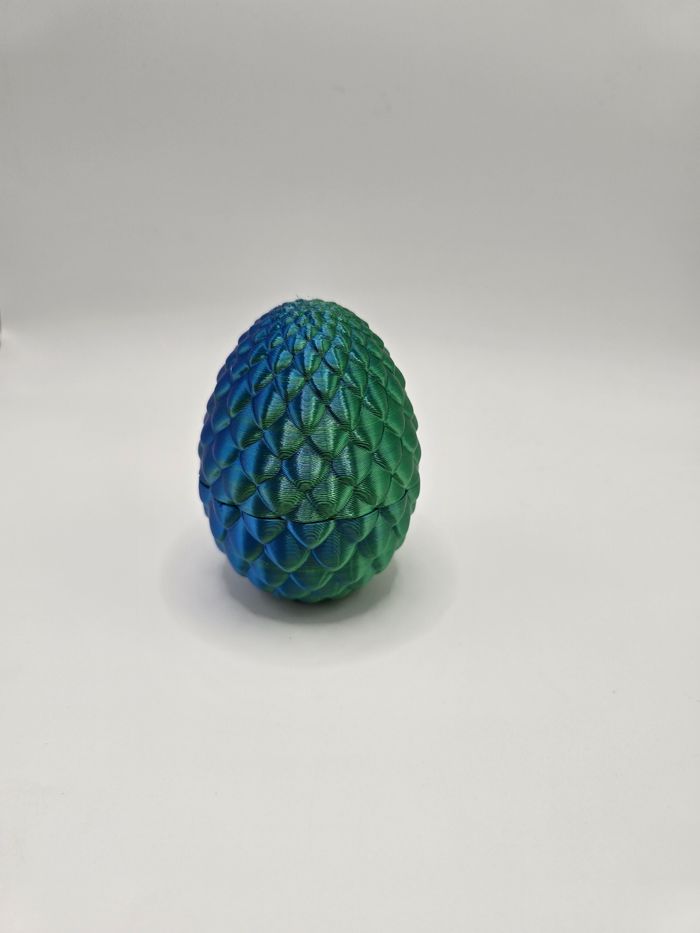 🐉Œuf style dragon en 3D bleu/vert avec son serpent articulé assorti🐍. - photo numéro 3