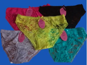 Lot de 5 culotte shorty femme taille XL style dentelle