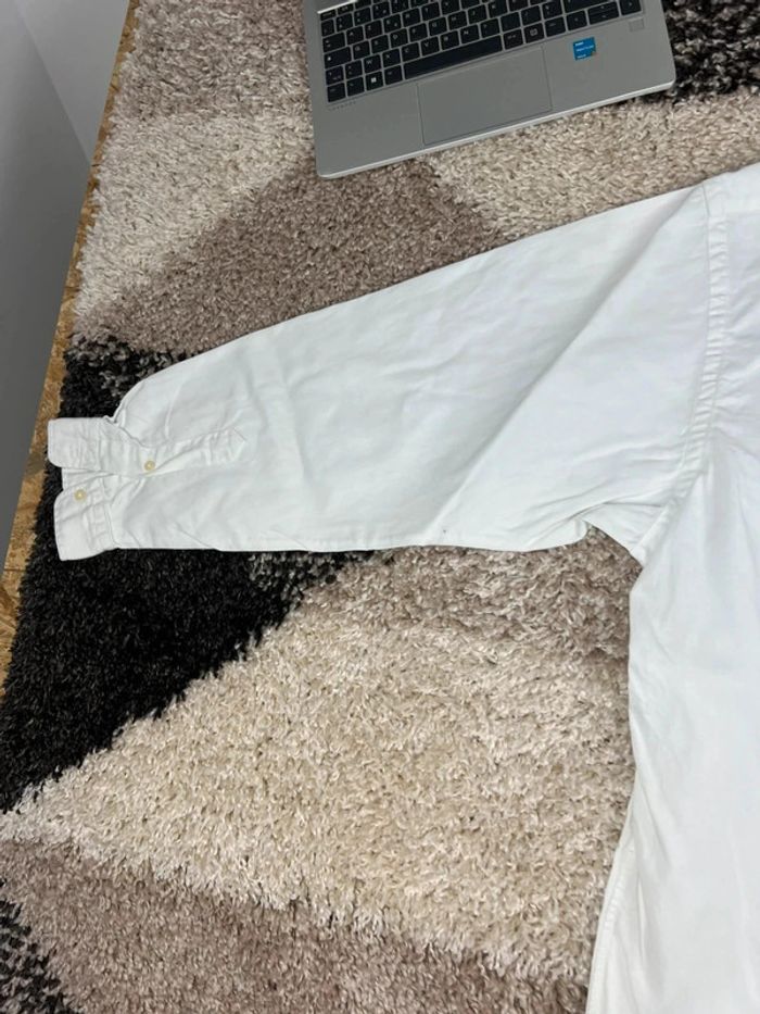 Chemise Ralph Lauren blanc taille XL made in usa logo brodé noir style old money - photo numéro 15