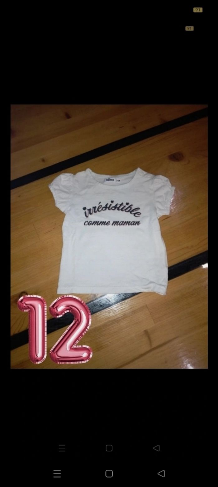 Tee-shirt fille 12 mois