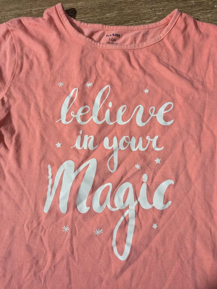 T-shirt rose 10 ans magic - photo numéro 2