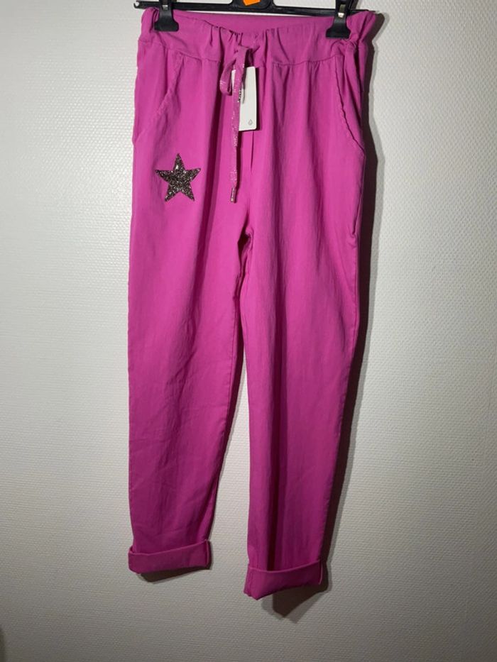 Pantalon magique « étoile » femme taille unique (36-42)- just me- neuf avec étiquette