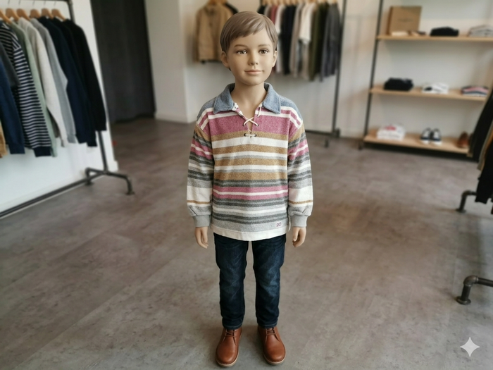 Sweat en polaire rayé avec col Taille 8 ans RIFLE SPORTING GOODS - photo numéro 2