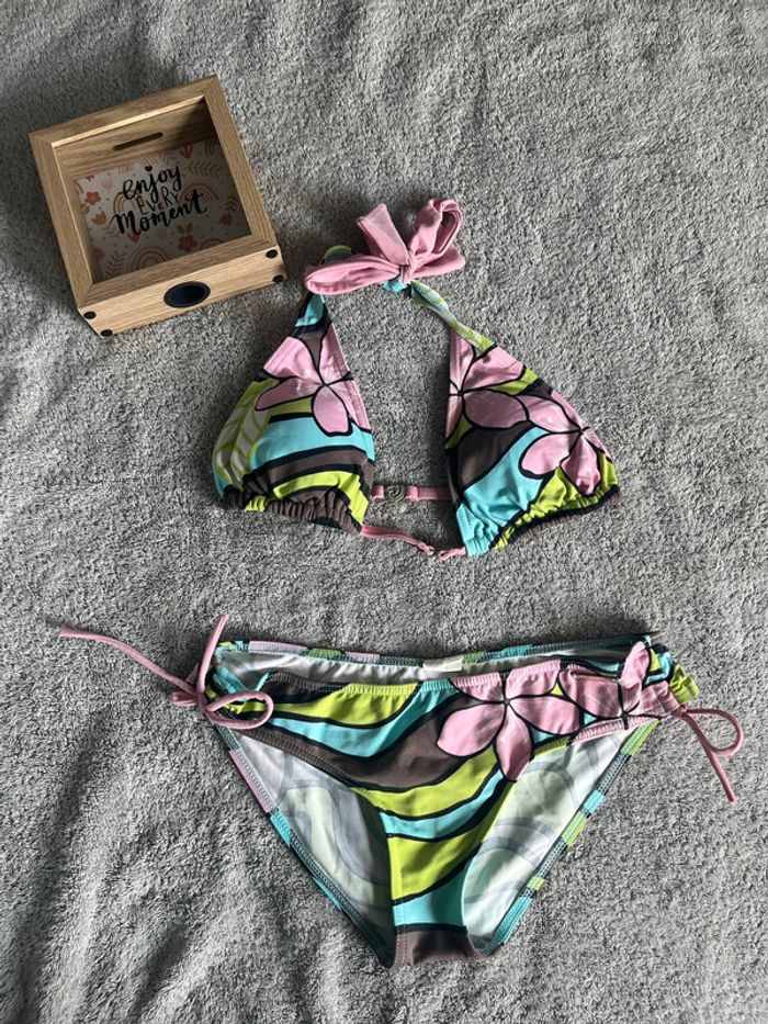 👙 Bikini 2 pièces Banana Moon – Taille 40, couleurs tropicales & coupe flatteuse