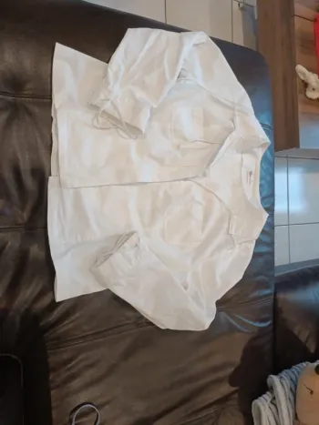 Veste blanche 38 fleur de sel
