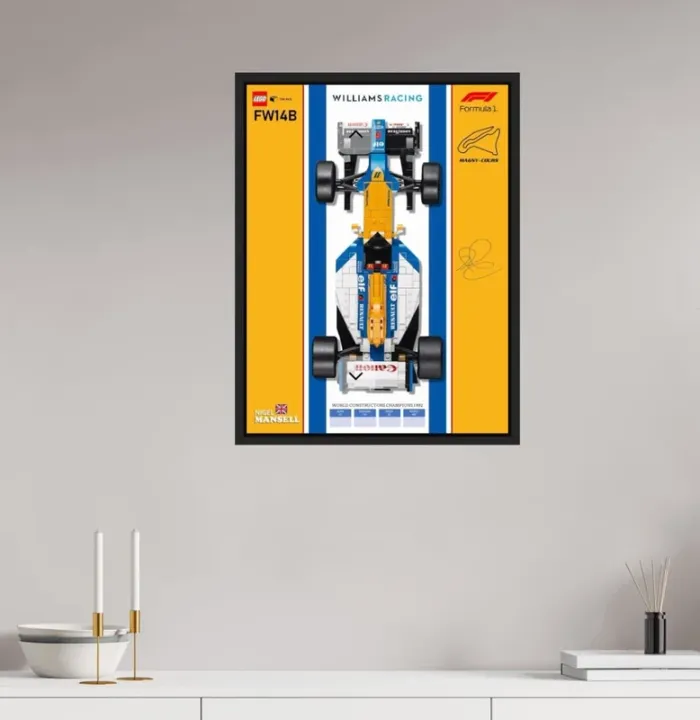 Affiche Lego Icons – Nigel Mansell FW14B