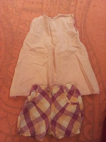 Ensemble robe tunique et shorty 24 mois