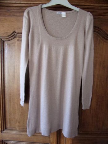 Robe Pull lainage beige - T.38/40