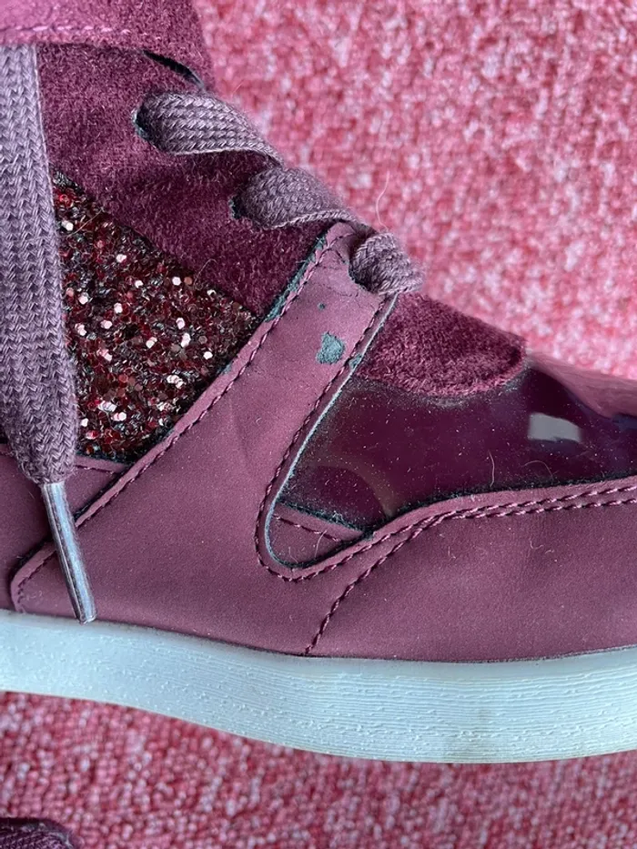 Chaussures rouges femmes à paillettes - photo numéro 5