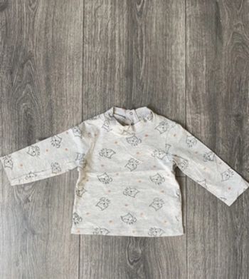 T-shirt manches longues avec col motifs renard Orchestra taille 18 mois (81 cm)