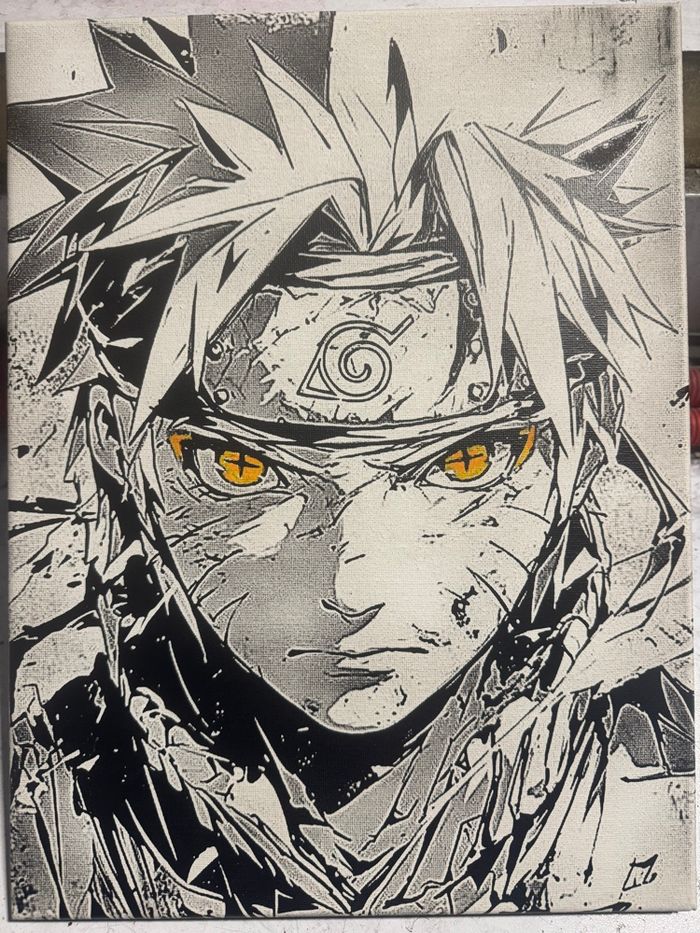 Tableau Naruto mode ermite – Regard de Sennin – en toile 30x40cm - photo numéro 3