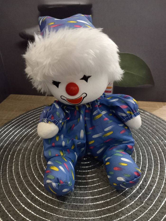 Peluche poupée clown boîte à musique - photo numéro 3