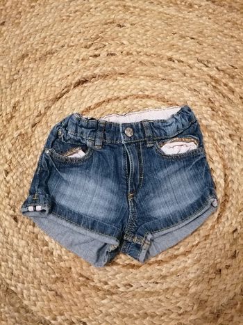 Short en jean bébé fille