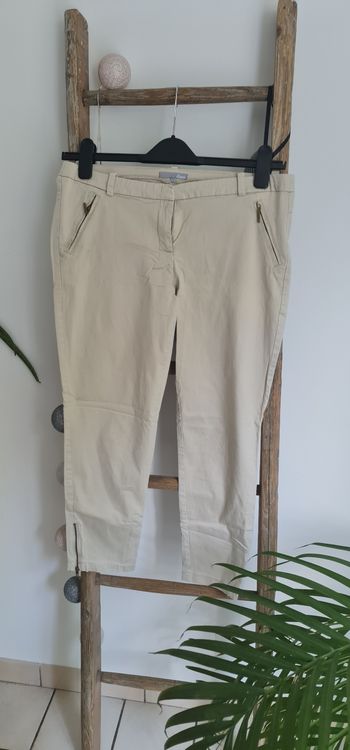 Pantacourt Etam beige intemporel basique taille 42 XL