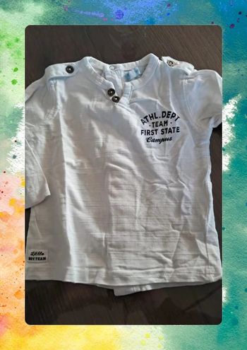 T-shirt 6 mois blanc Baby by Gémo